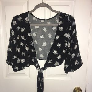 black tie crop top